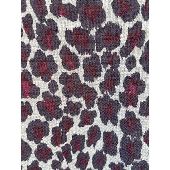 T1 Talbots Women's Leopard Print Straight Pencil Skirt Gray Purple Maroon Size 6 - Picture 3 of 7